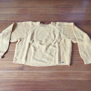 Yellow hollister sweater